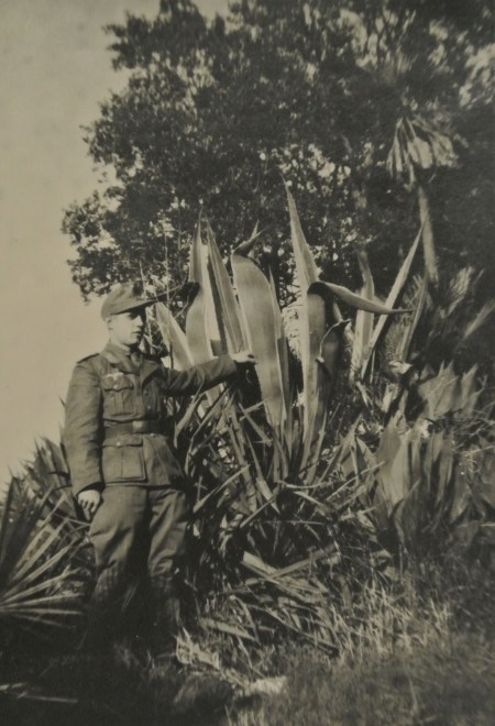 Edith's cousins, NAME and NAME during the war, circa DATE.